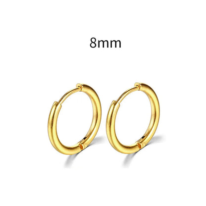 2022 New Simple Stainless Steel Small Hoop Earrings for Women Men Cartilage Ear Piercing Jewelry Pendientes Hombre Mujer.