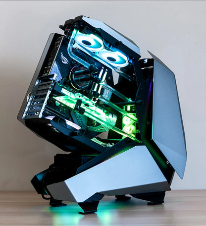 JONSBO MOD-5 Game E-sports Case All Aluminum Special-shaped Glass Chassis Support ATX Motherboard 360 Water-cooled 5V ARGB.