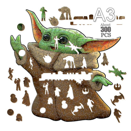 Movie Characters Wooden Puzzle Film Star Wood Jigsaws 2D Magic School Badge Character Jigsaw Toys for Kids