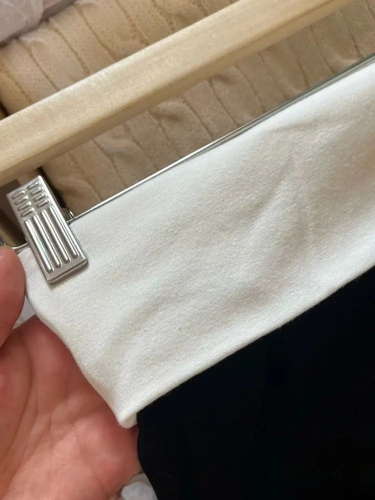 New Basic Black T-shirt Pants Sets Women O-neck Slim Tees+ Patchwork Yoga Sweatpants Solid Vintage Cotton Sport 2 Pieces Sets.