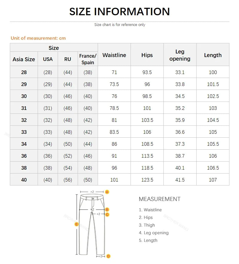 2024 New Summer Thin Men's Straight Denim Cotton Stretch Creamy-white Jeans Classic Business Pants Fashion Trousers Male Brand.