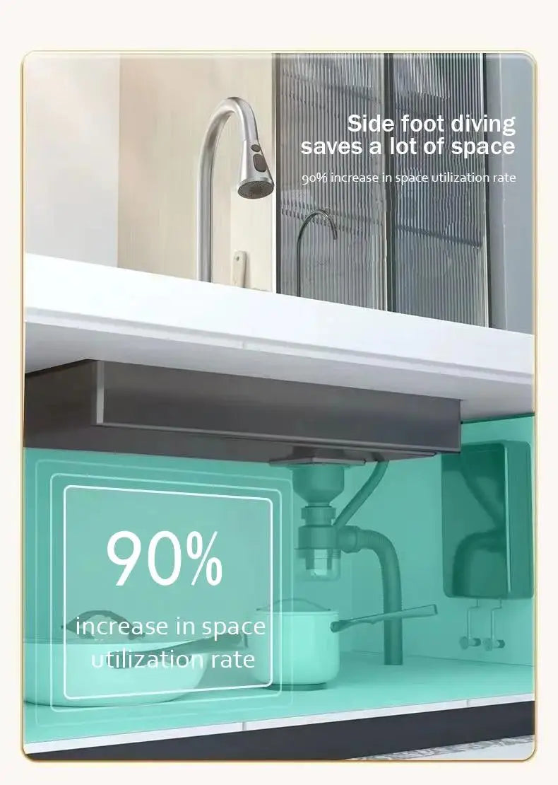 High-end stainless steel Kitchen Sink Matte Square Kitchen Accessories Large Single Sink Wash Basin With Faucet