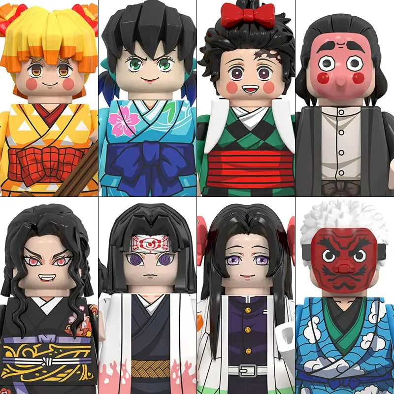 2025 Hot Toys WM6116 WM6138 Demon Slayer Blade Building Blocks Mini Action Figure Accessories Halloween Christmas Gifts for Kids