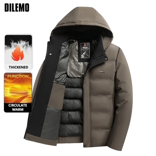 Top Grade Winter New Brand Hooded Casual Fashion Windbreaker Quilted Parka Jacket Puffer Bubble Coats Outwear Men Clothes.