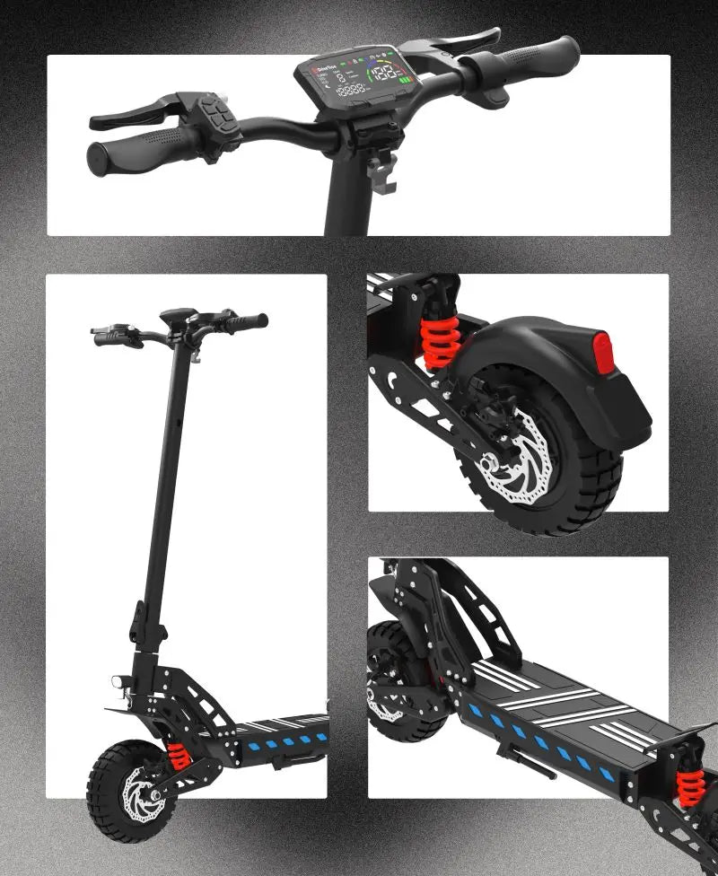 Drive Tron DT10 1400W Power Motor 48V 15.6AH Battery 10inch Folding E-Scooter Off-road Electric Scooters.