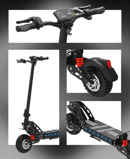 Drive Tron DT10 1400W Power Motor 48V 15.6AH Battery 10inch Folding E-Scooter Off-road Electric Scooters.
