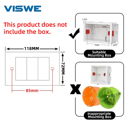 10A/20A Brasilien-Buchse mit USB Typ-C 5V 2100mA, 118*72mm gehärtete Glasscheibe.