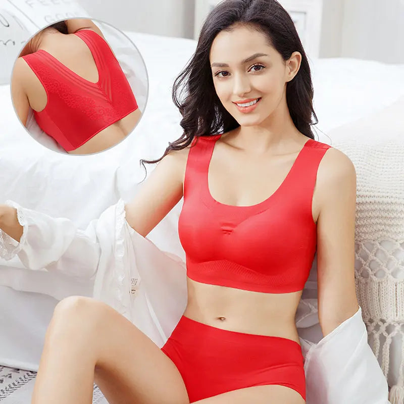 Big Size M-5XL 6XL 7XL Vest Bra Seamless Intimate Sexy Sleeping Bra For Women Soft Comfortable Sleep Active Bra Sport Bra 7XL BH.
