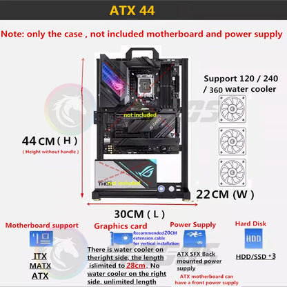 MOD ATX Open PC Case Frame For ITX MATX EATX Gamers Cabinet Aluminum Creative DIY Desktop Computer Chassis Tower Gaming.