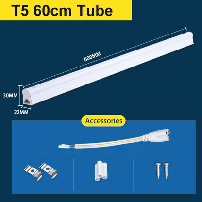 T5 Led Tube Light Bar 180-265V Kitchen Under Cabinet Lamp Connected Closet Lamp Indoor Lighting Fixture For Living Room Bedroom.