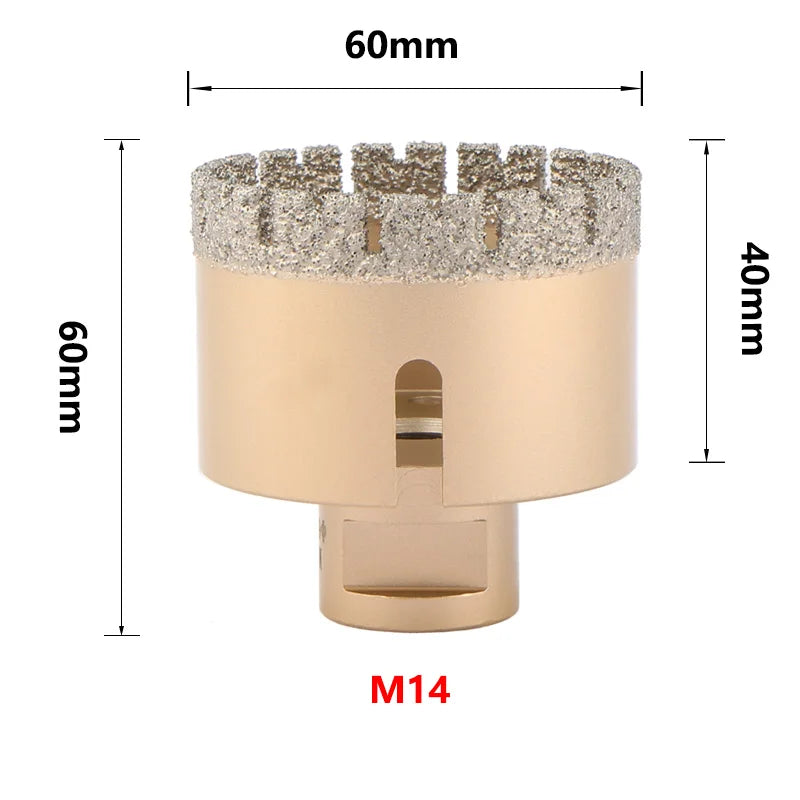 6mm-120mm M14 Gewinde Gelötete Diamantkernbohrer Lochsäge Keramikfliesen Granit Marmor Lochöffner Werkzeuge Trockenbohrer