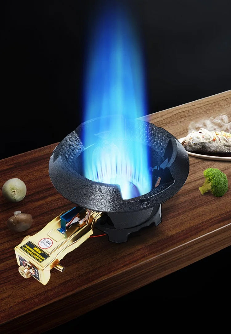 Commercial High-pressure Gas Stove Single-hole High-pressure Liquefied Gas Stove for Hotel Restaurants 8#/10#.