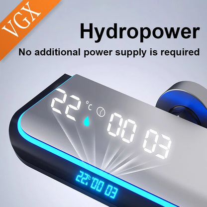 VGX Thermostatic Shower System Set Smart Digital Bathroom Shower Faucet Set Temperature Display Rainlfall Bathroom Shower Set