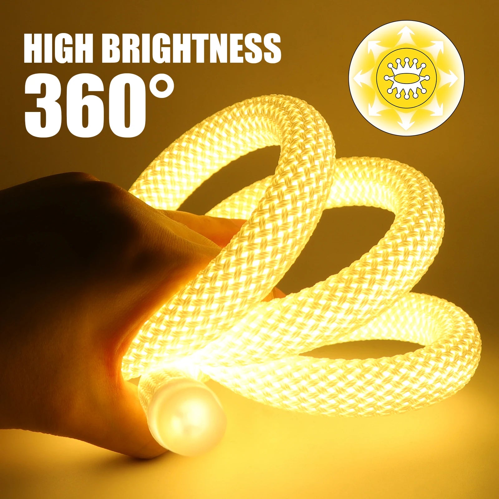 Dimmable LED Neon Tube 360 Degree Round Reticulate Flexible Silicone Tape 240LEDs Waterproof LED Strip Light 12V 24V.