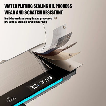 Bathroom Shower System LED Light Shower Head Set Brass Mirror Thermostatic Bathtub Faucet Digital Display Hot & Cold Showers