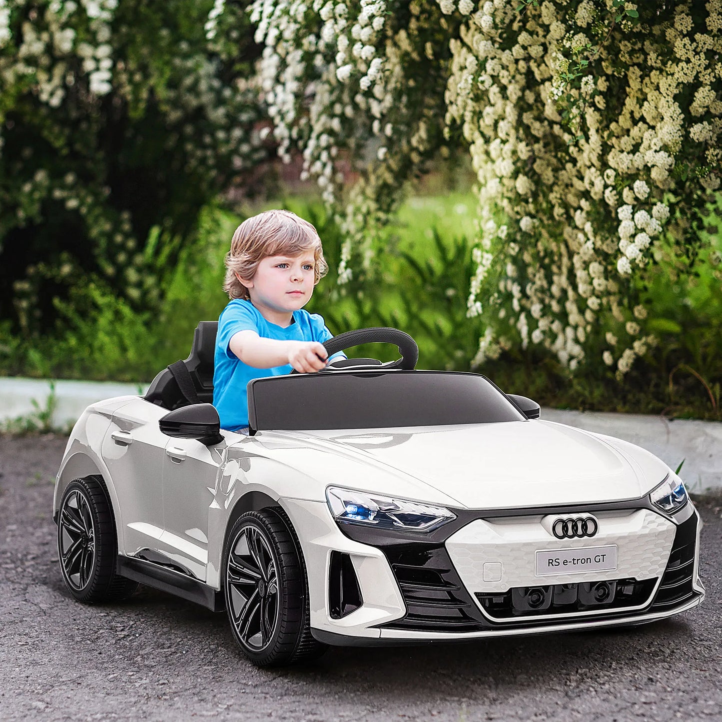 Homcom Electric Car for Children +3 Years Audi Rs E-Tron Gt 103X58X41 cm White.