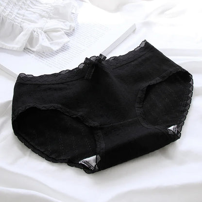 Cotton Women's Sexy Panties Black Underwear Girls Briefs For Ladies Shorts Soft Breathable Lingerie Intimates Underpant 5Pcs/Set.