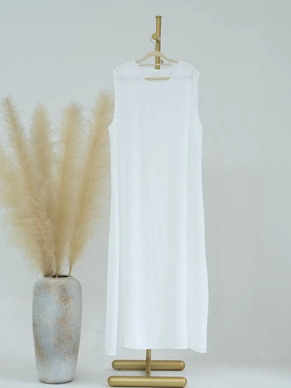 Ramadan Sleeveless Abaya Turkey Islam Arabic Muslim Long Dress African Dresses For Women Clothing Robe Musulmane Femme Vestidos.