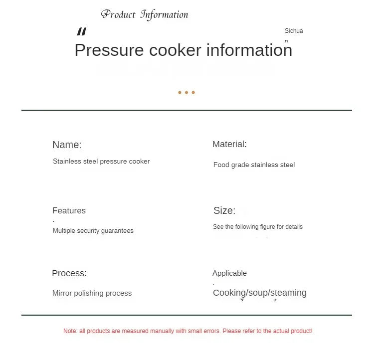 Extra Large Pressure Cooker Thick Commercial Stainless Steel Pressure Cooker Kitchen Electric Cookware Dining Bar Home Garden.