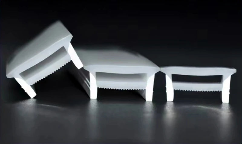 Black Flexible LED Neon Rope Lamp Silicone Tube Diffuser Recessed Channel For WS2811 WS2812B Waterproof Ribbon Neon Strip Lights.