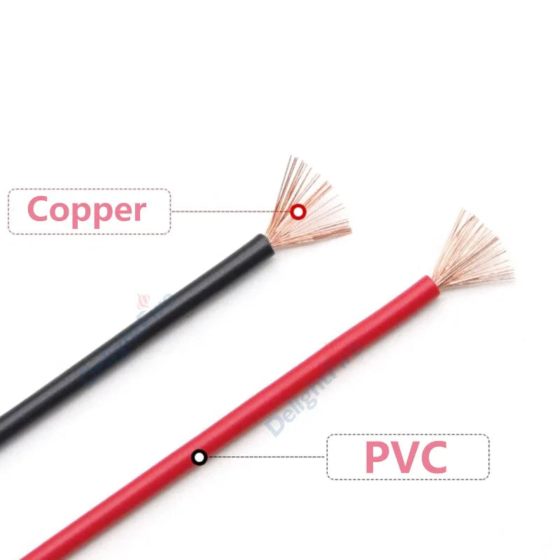 Multicolor Electrical Wire 14 16 18 20 22 AWG Flexible PVC Copper Wire Electronic Cable For Equipment LED Strip Light Speaker.