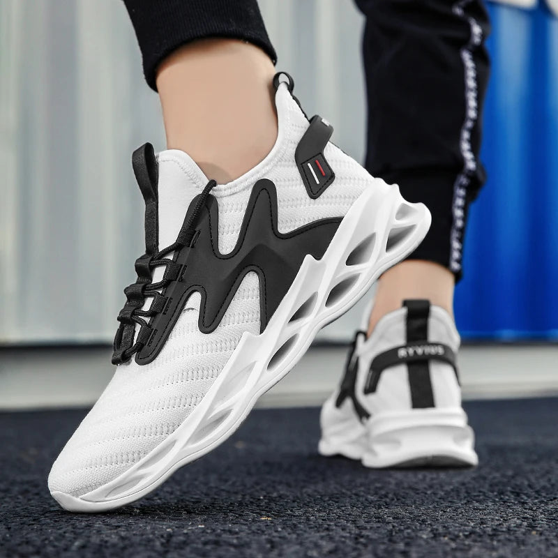 YRZL Sports Shoes Men Mesh Breathable Athletic Sneakers Lightweight Soft Sole Comfortable Walking Running Shoes for Men Non Slip