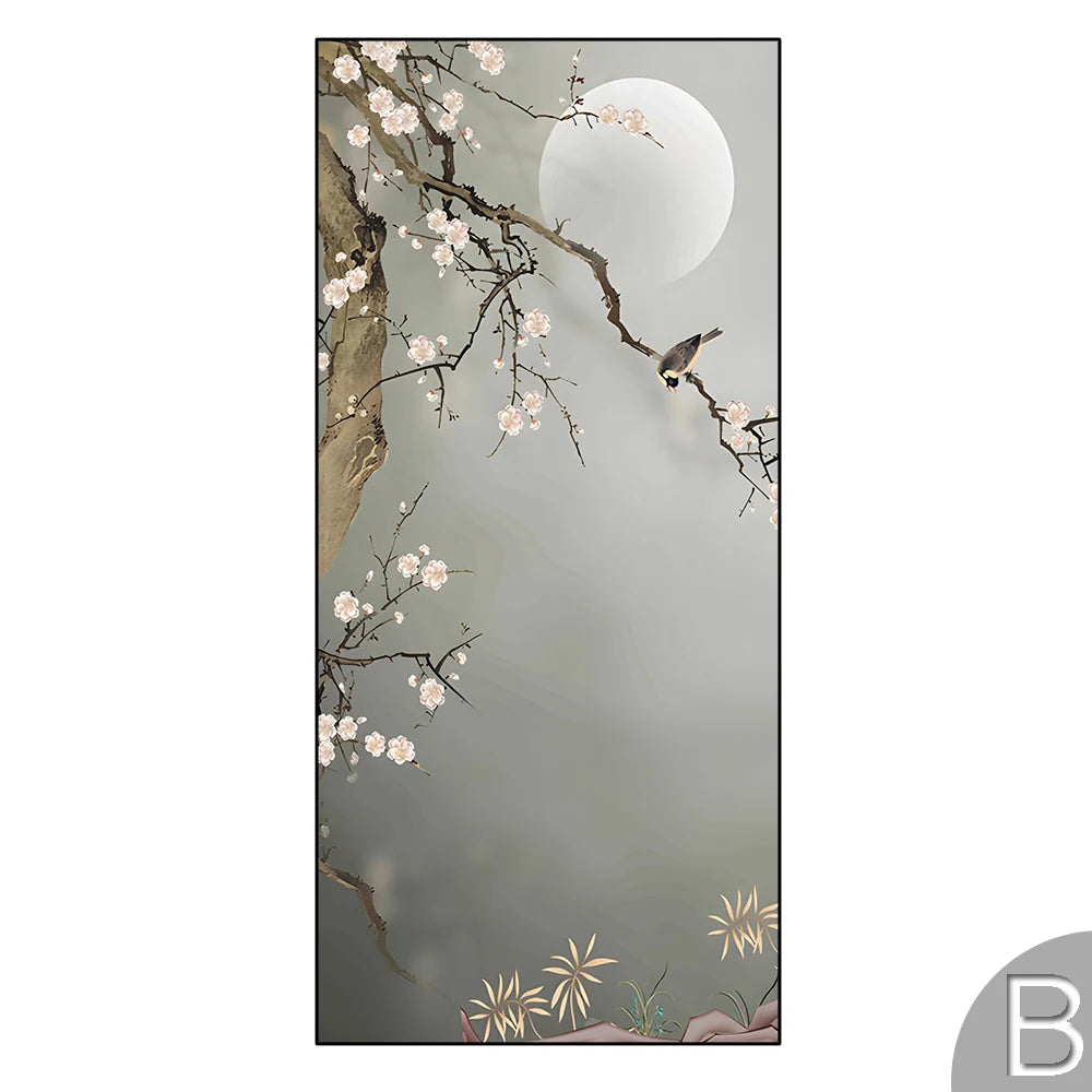 Chinese Simple Ink Art Canvas Poster Flower And Bird Wall Painting Prints Pictures Bedroom Corridor Living Room Decoration Mural.