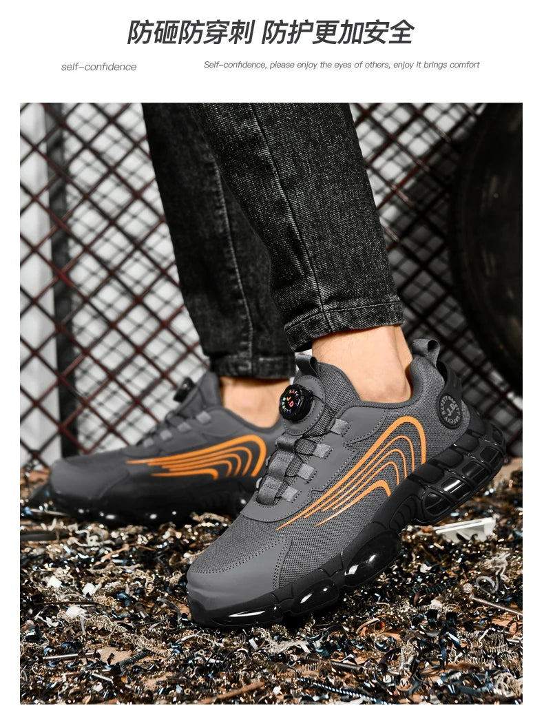 Men's Military Tactical Boots Army Boots Men Side Zipper Military Boots Men Anti-Slip Ankle Boots Work Safety Shoes Hiking Shoe.