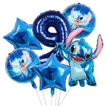 Disney Stitch Geburtstagsparty-Luftballons, Lilo & Stitch-Ballon-Sets, Babyparty für Kinder, Geburtstagsparty-Dekorationen, Zubehör, Geschenke