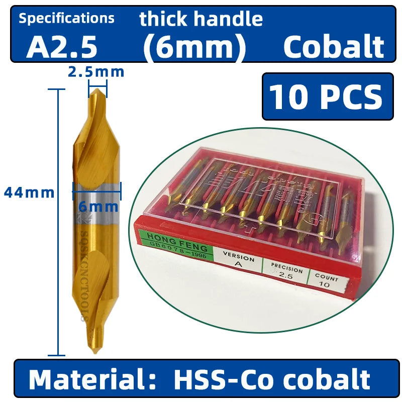 Hss Mittel bohrer für Metall 6 stücke Mittel bohrer Set Bohrloch zentrieren Bohrer Fräser Bohrer Set m35 Cen terin for bohren