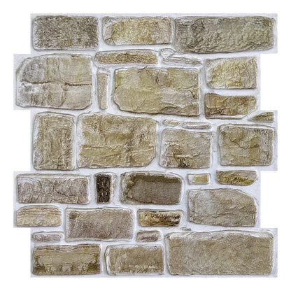 1/10pcs 3D Faux Stone Wall Panels Peel and Stick Wall Tiles Decorative 3D Wall Sticker Self-adhesive Wall Tile Sticker