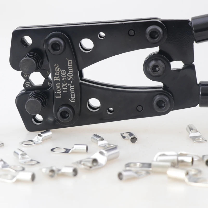Crimpzange Rohrklemmen Crimper Sechskant-Crimpwerkzeug Multitool Batterie Kabelschuh Kabel Handwerkzeuge HX-50B 6-50 mm2 AWG 10-0