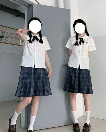 Pleated Skirts Women Japanese Preppy Style Plaid Faldas Kawaii Schoolgirls Chic Spring Autumn High Waist All-match Fashion Youth.