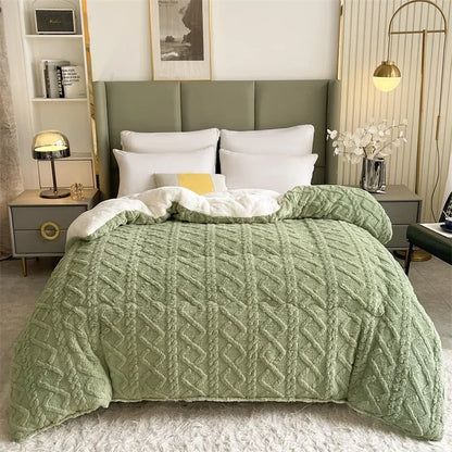 New Super Thick Winter Warm Blanket for Bed Artificial Lamb Cashmere Weighted Blankets Soft Comfortable Warmth Quilt Comforter