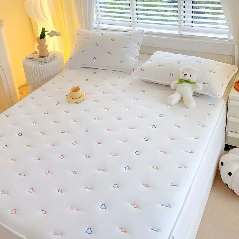Cotton Mattress Single-piece Simmons Mattress Protective Cover Non-slip Fixing Bed Dust Cover