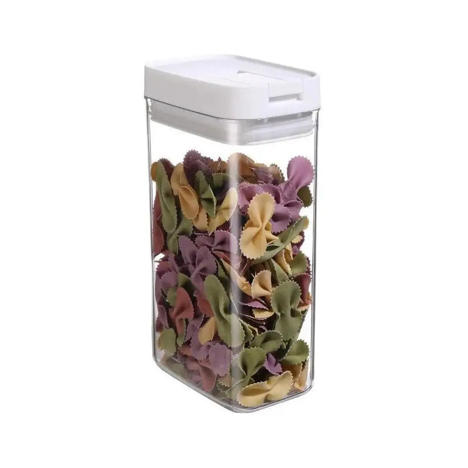 Kitchen Plastic Container Organizer Moisture-Proof Sealed Tank Square Transparent Grain Storage Jar Dried Fruit Snack Box Cans.