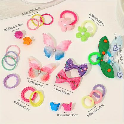 555 pieces/set, colorful butterfly hair clips for girls, stylish and sweet hairstyles, hair accessories..