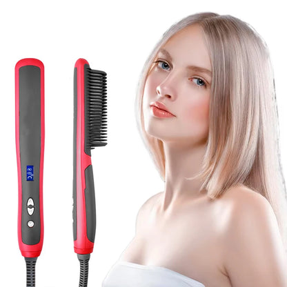 Salon Professional Negative Ion Straight Hair Comb Portable And Fast Heating Negative Ion Straight Hair Comb Styling Tool.