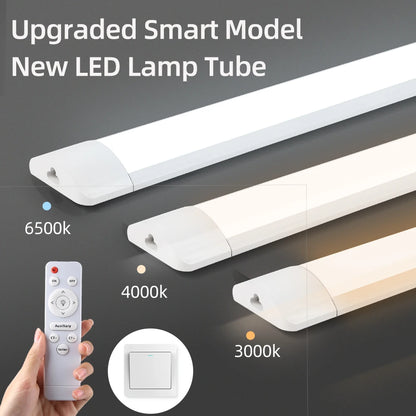 Dimmable Led Light Tube with Remote`Control Home 110-220V Ceiling Fixture LED Light Bar for Kitchen Garage Bedroom Cabinet light.