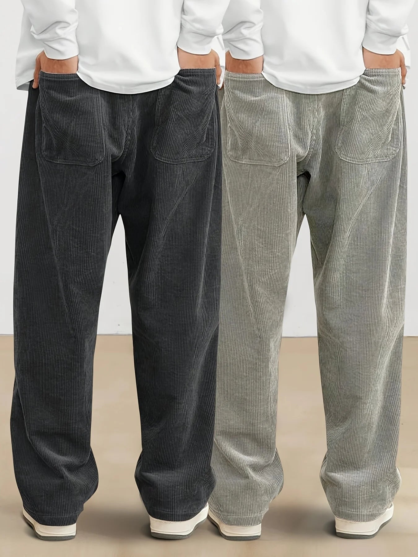 Corduroy pants men clothing Sweatpants Loose-Fit Casual Pants man baggy hosen Regular Length Trousers men cargo pants women.