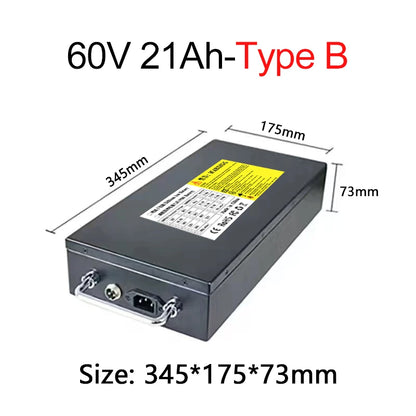 Harley battery 60V 12Ah 15Ah 18Ah 21Ah 24Ah Lithium cell pack Original With BMS For 1800W E-scooter motorcycle +67.2V 3A Charger