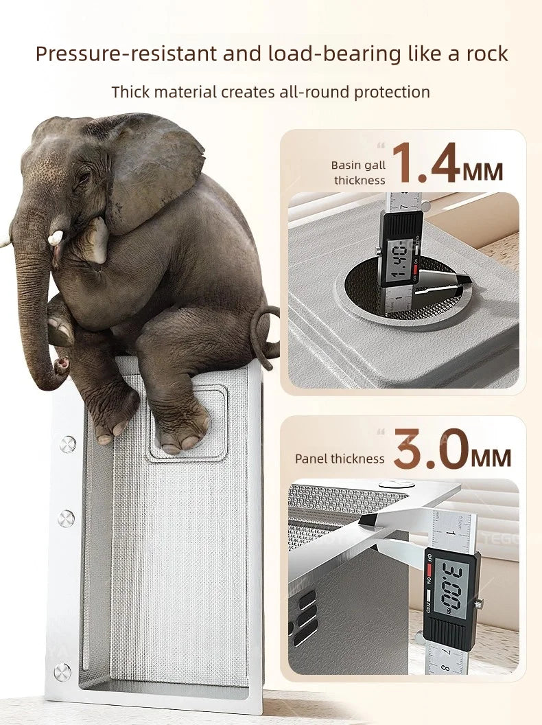 Corrosion Resistant Stainless Steel Household 316L Food Grade Kitchen Sink Large Single Slot Dish and Vegetable Wash Basin