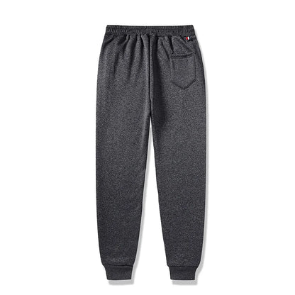 Winter Lambswool Warm Pants Men's Thicken Sweatpants Outdoor Thermal Casual Joggers Pants for Men Fleece Trousers Sportswear.