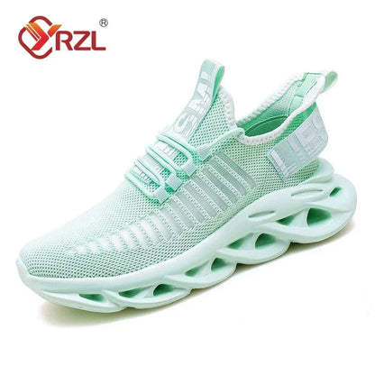 YRZL Men Shoes Sport Comfortable Sneakers Breathable Couple Running Shoes Women Tenis Sports Shoe White Walking Man Sneakers