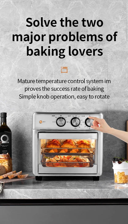 Smart air fryer oven 26L 13L Large Capacity Electric Air Fryers Visible Window Household Kitchen Deep Fryer without Oil EU 220V.