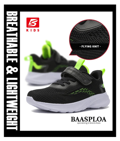 Baasploa Children Sneakers Boys Sports Shoe Tennis Casual Daily School Kids Running Shoes Walking Sneaker for Boys Free Shipping.