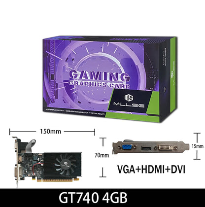 MLLSE GT 730 4GB GT 740 4GB Graphics Card GDDR3 128Bit DVI VGA PCI-E 3.0 Geforce GPU Gt 730 Gaming Video Card Placa De Video.