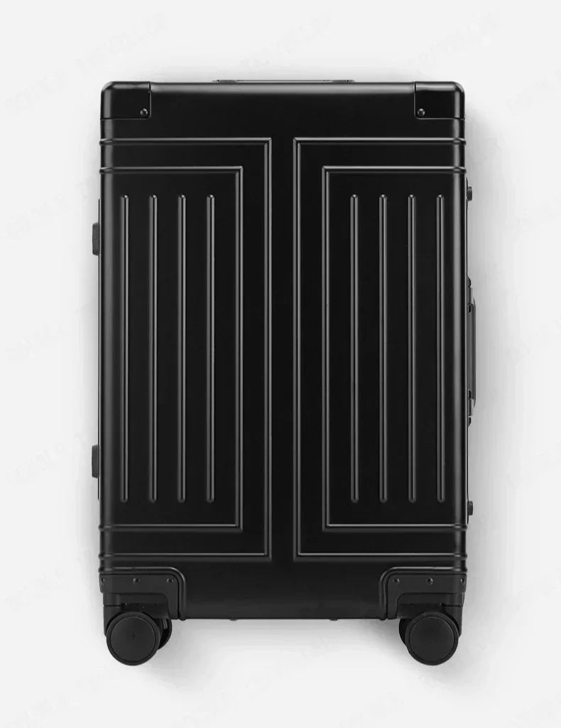 Trolley Box Rollgepäck Silber Koffer mit hoher Kapazität Koffer aus Aluminium-Magnesium-Legierung Universalrad