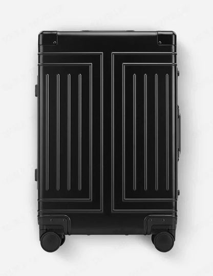 Trolley Box Rollgepäck Silber Koffer mit hoher Kapazität Koffer aus Aluminium-Magnesium-Legierung Universalrad