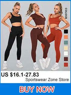 Seamless Yoga Set Gym Clothes Women's Sportswear Yoga Suits Women Fitness Set Tracksuits Sports Outfits Long Sleeve Gym Leggings.